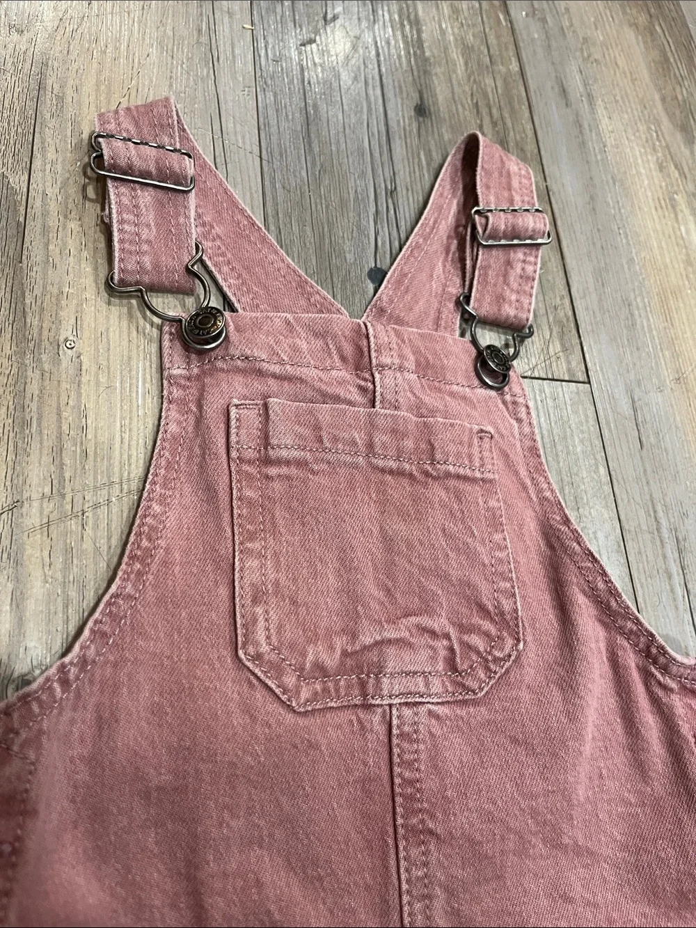 Cat & Jack Rose Pink Denim Pinafore Dress